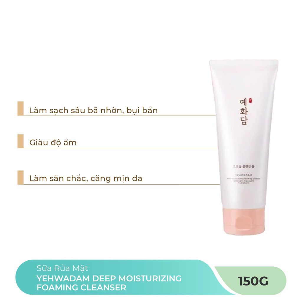 Sữa rửa mặt cho da hỗn hợpYehwadam Deep Moisturizing Foaming Cleanser