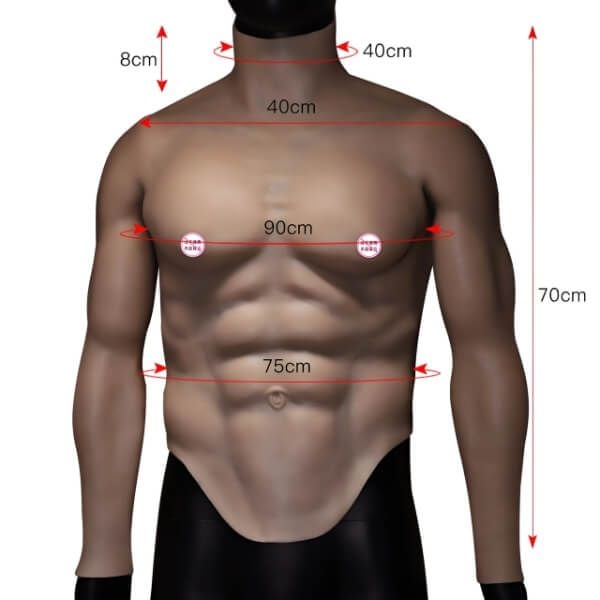 Áo Cosplay Silicon Giả Cơ Bắp Body 6 Múi Cường Tráng Cho Nam