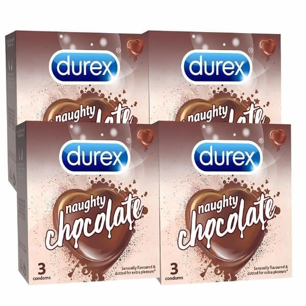 Bao Cao Su Nhiều Hạt Nổi Vị Socola DUREX NAUGHTY CHOCOLATE