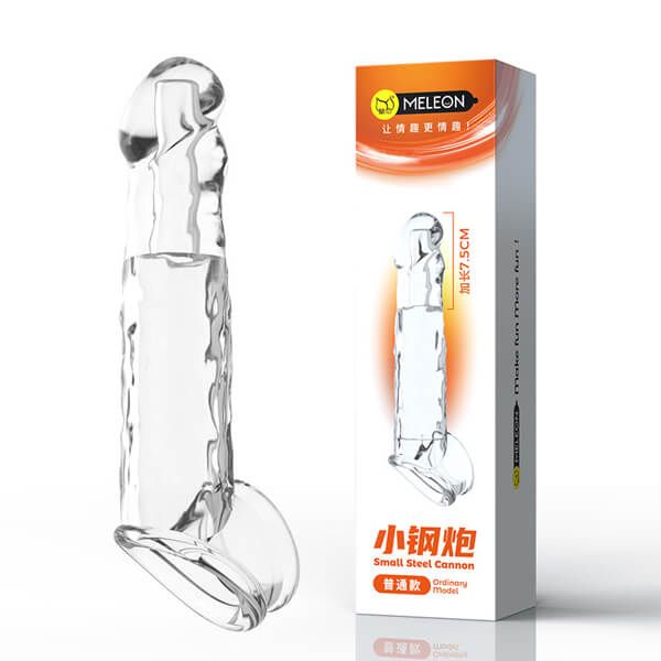 Bao đôn dương vật rung kéo dài tăng 7.5cm silicone trong suốt