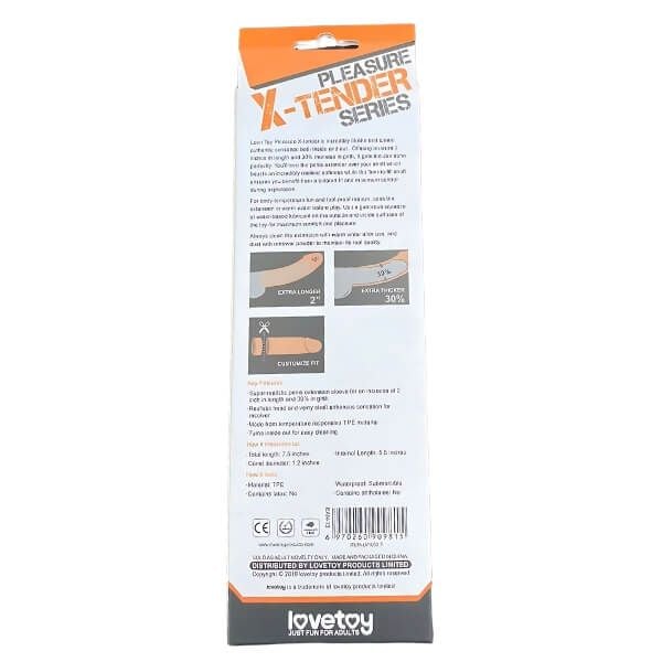 Bao Tăng Kích Thước Dương Vật 50MM Mềm Mại X-TENDER SERIES
