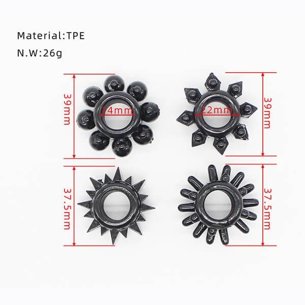 Bộ 4 vòng đeo thắt dương vật kích thích nữ Support Ring