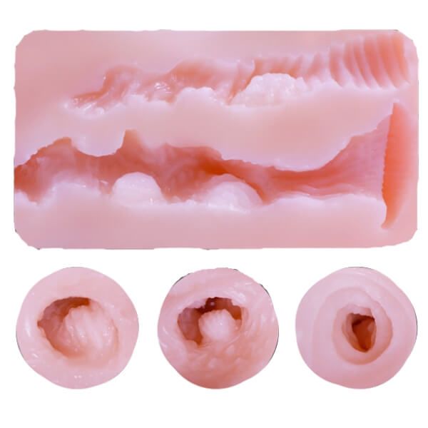 Búp Bê Nhỏ TPE Cầm Tay Âm Đạo Giả Chúm Chím Như Gái Mới Lớn