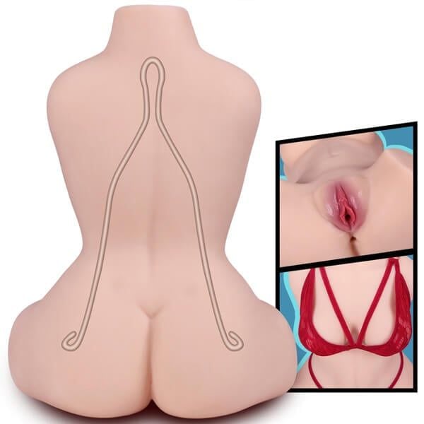 Búp bê tình dục bán thân ngực nhỏ phẳng vú lép đáng yêu