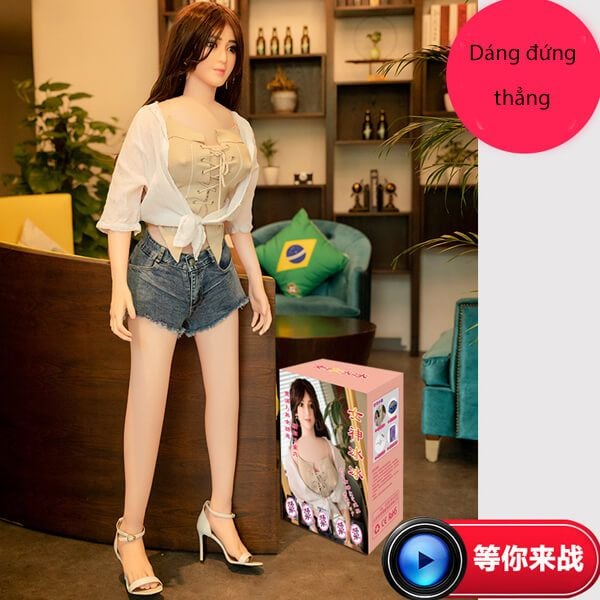 Búp bê tình dục bơm hơi đứng ngồi gấp gọn rung rên sưởi ấm
