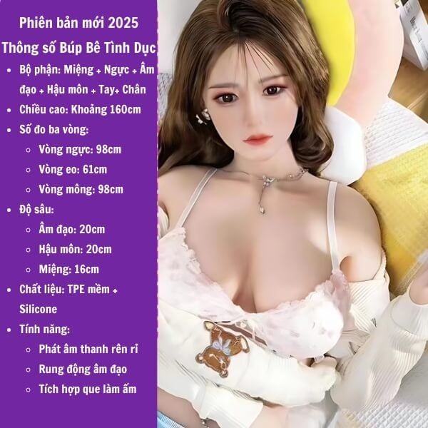 Búp Bê Tình Dục Bơm Hơi Gấp Gọn Cô Em Xinh Nằm Chờ Làm Tình