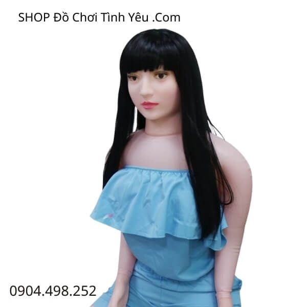 Búp Bê Tình Dục Bơm Hơi Gấp Gọn Có Lông Mu Dáng Ngồi Mời Gọi