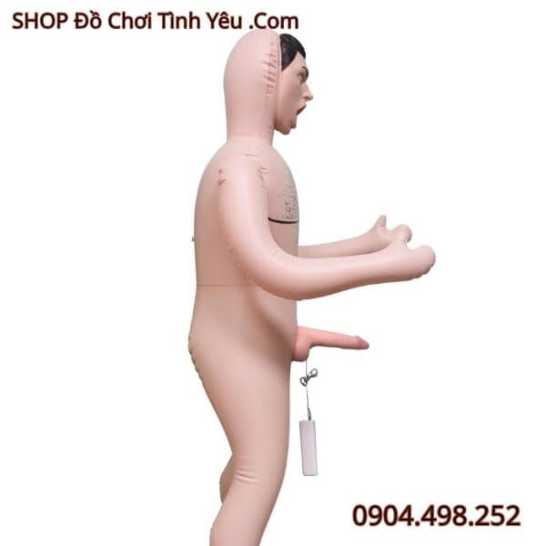 Búp Bê Tình Dục Bơm Hơi Gấp Gọn Nam Đeo Mặt Nạ Há Hốc Miệng