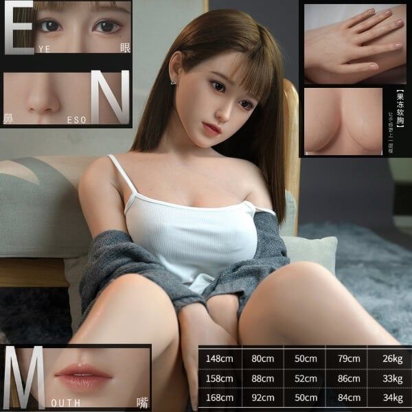 Búp Bê Tình Dục Cao Cấp Mặc Áo Khoác Len Xám Gợi Tình NANCY