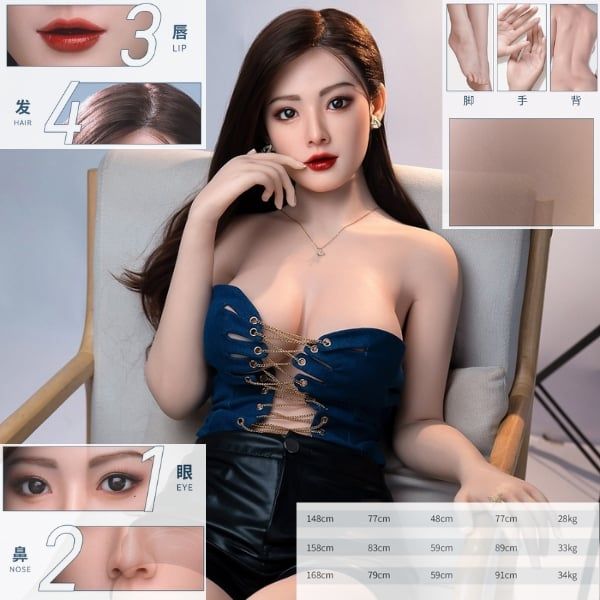 Búp Bê Tình Dục Châu Á Cô Nàng Dụ Dỗ Qua Áo Hở Vú Thèm Khát
