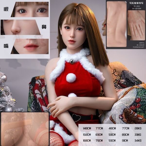 Búp Bê Tình Dục Châu Á Ngọc Nữ Giáng Sinh Tóc Ngắn Khát Tình