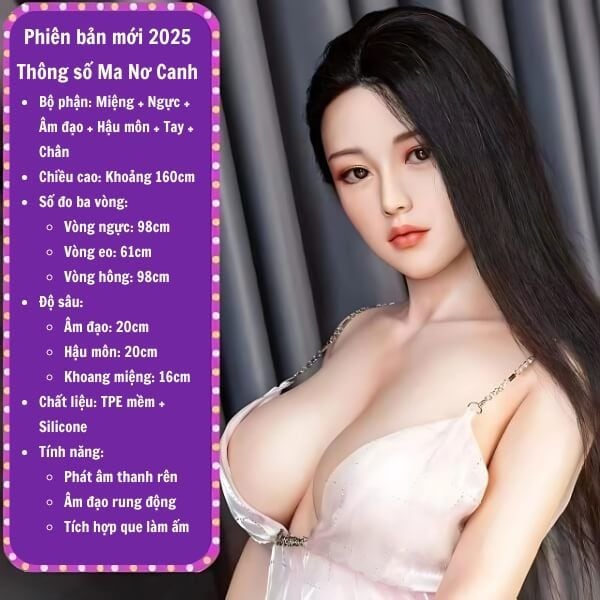 Búp Bê Tình Dục Nữ Bơm Hơi Gấp Gọn Nàng Dâm Vú To Căng Mộng