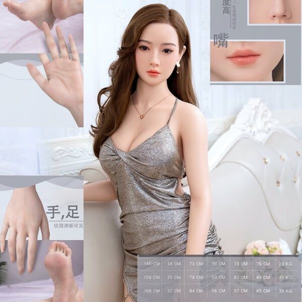 Búp Bê Tình Dục Vú To Nàng Tiểu Thư Hư Hỏng Với Váy Body Xám