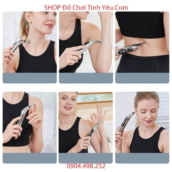 Bút Massage Khai Thông Kinh Lạc 9 Cấp Độ Xung Điện XINDEFENG