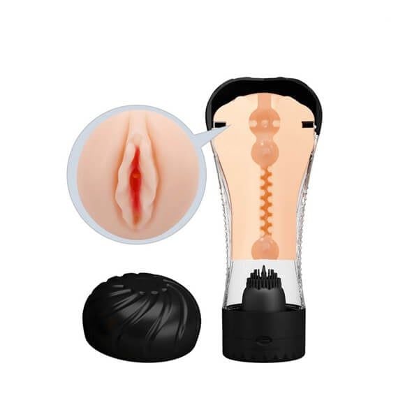 Cốc âm đạo trong suốt có rung Naomi xoay chỉnh nhẹ đến mạnh
