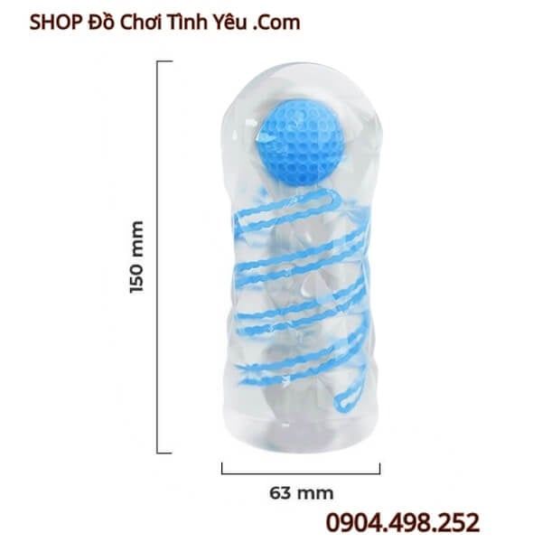 Cốc Thủ Dâm Cầm Tay Trong Suốt Hút Chặt Xoay Vặn Kích Thích