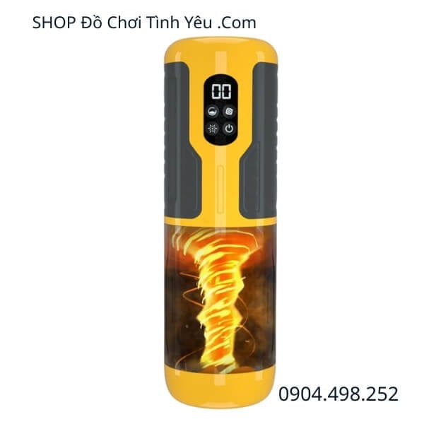 Cốc Thủ Dâm Tự Động Trong Suốt Rung Xoay Co Giãn Kích Thích