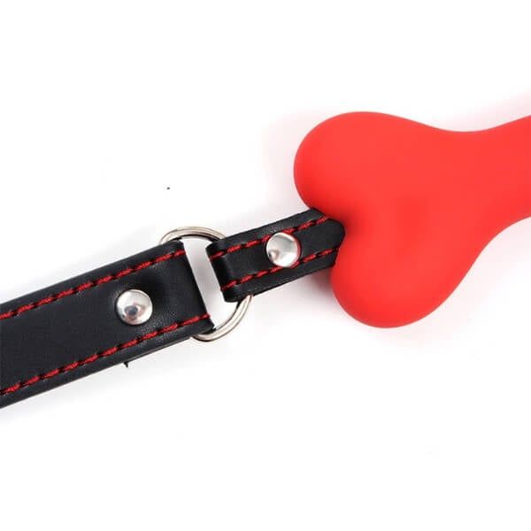 Dây Đeo Ép Miệng Ngậm Xương Chó Silicon Kích Thích Mạnh Bạo