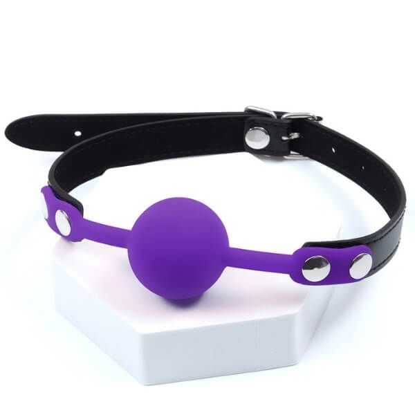 Dây Khóa Bắt Miệng Ngậm Quả Bóng Silicone Cho Quan Hệ BDSM