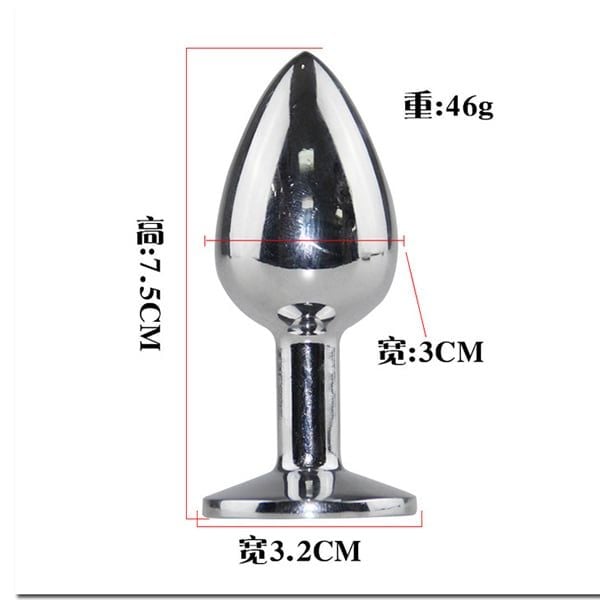 Đuôi cáo đầu inox nút gắn hậu môn