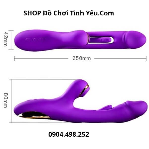 Dương Vật Giả Cầm Tay Rung Vỗ Kèm Đầu Mút Kích Thích Đa Điểm