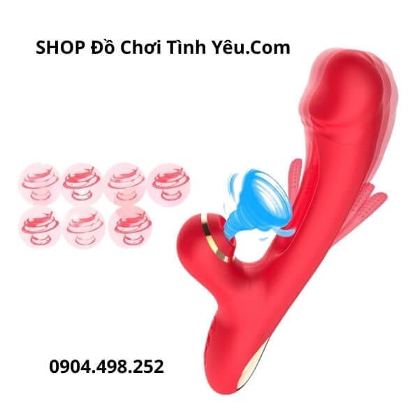 Dương Vật Giả Cầm Tay Rung Vỗ Kèm Đầu Mút Kích Thích Đa Điểm