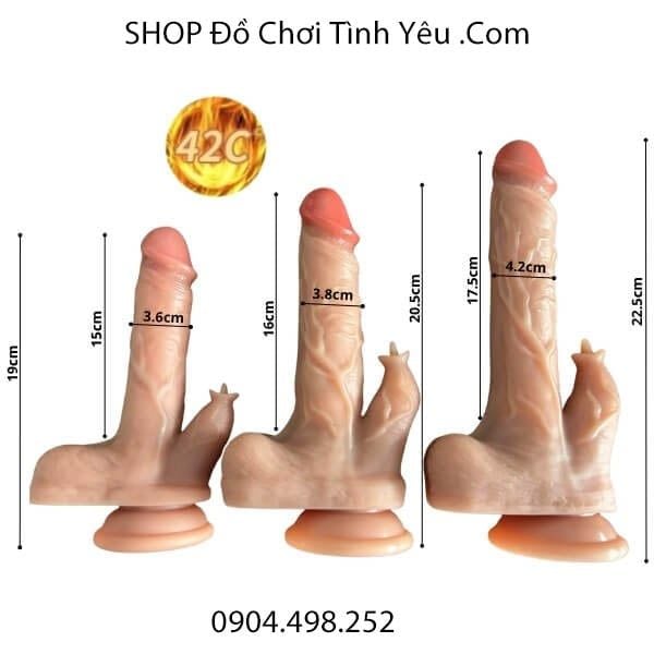 Dương Vật Giả Đế Hít Rung Thụt Có Lưỡi Liếm Điều Khiển Từ Xa