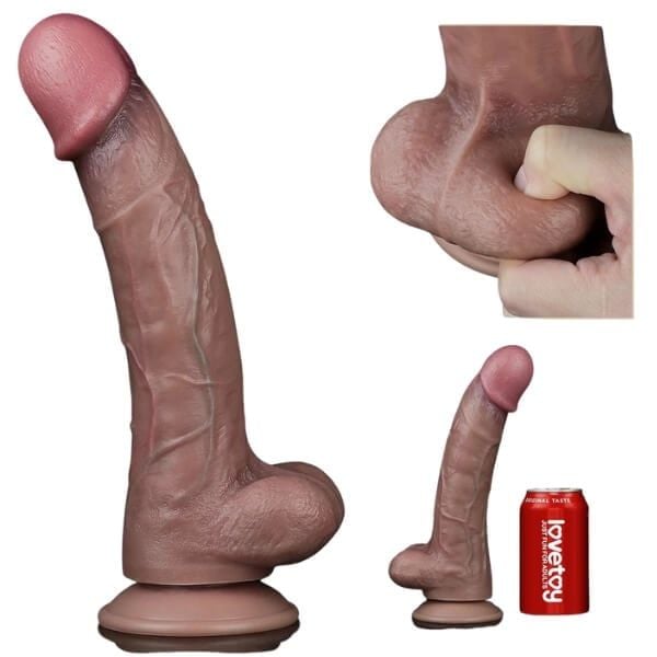 Dương Vật Giả Đế Hít Thân Cong To Có Gân Xanh Nổi LOVETOY