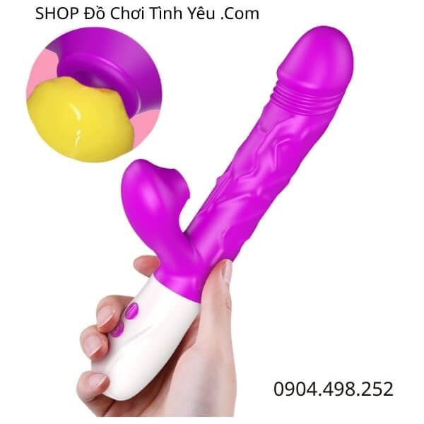 Dương Vật Giả Gân Nổi Rung Thụt Sưởi Ấm Kèm Đầu Mút FOX V20