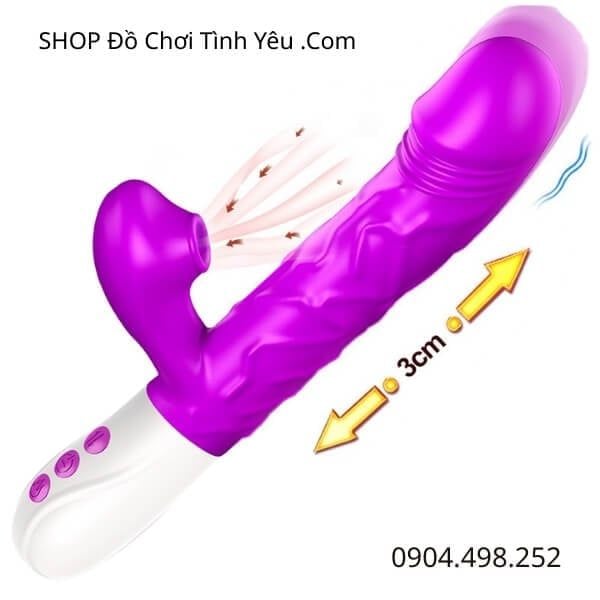 Dương Vật Giả Gân Nổi Rung Thụt Sưởi Ấm Kèm Đầu Mút FOX V20