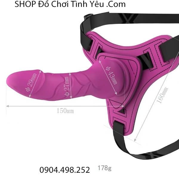 Dương Vật Giả Kèm Đai Đeo Có Thể Tháo Rời Cho Cặp Đôi Nữ Les