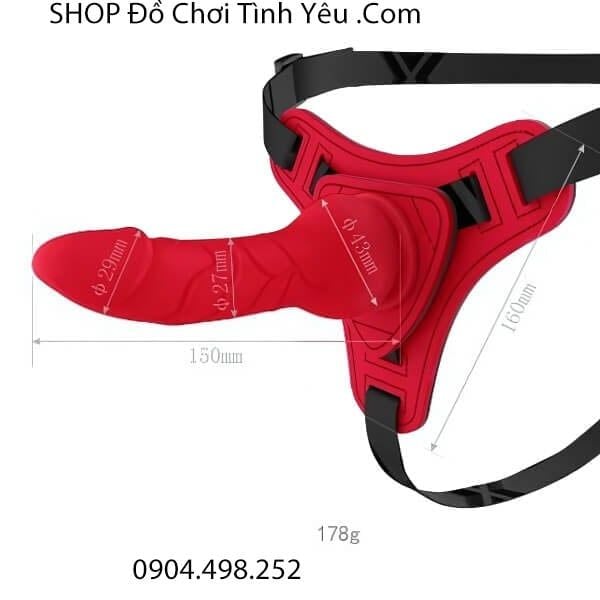 Dương Vật Giả Kèm Đai Đeo Có Thể Tháo Rời Cho Cặp Đôi Nữ Les