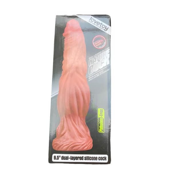 Dương Vật Giả Khổng Lồ Silicone Hai Lớp Đế Hút Chân Không