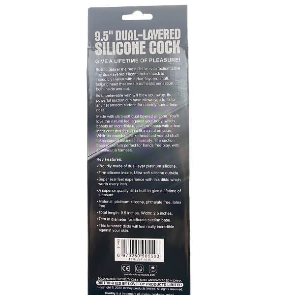Dương Vật Giả Khổng Lồ Silicone Hai Lớp Đế Hút Chân Không