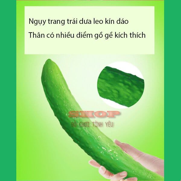 Dương vật giả ngụy trang trái dưa leo cucumber rung đa năng