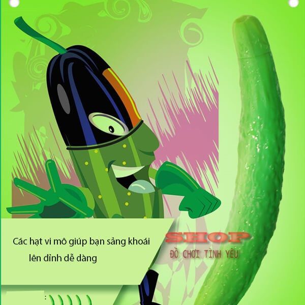 Dương vật giả ngụy trang trái dưa leo cucumber rung đa năng