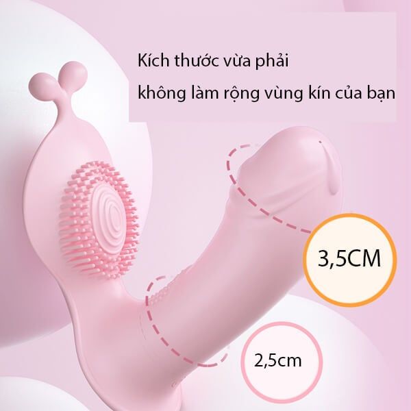 Dương vật giả tỏa nhiệt tai thỏ Lilo đeo mặc điều khiển từ xa