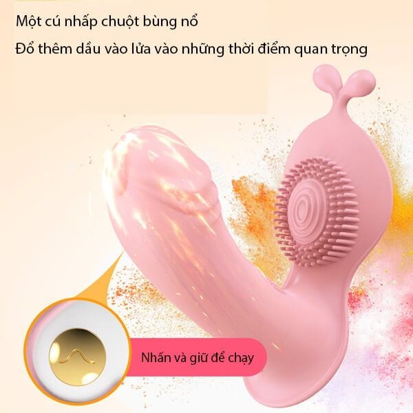 Dương vật giả tỏa nhiệt tai thỏ Lilo đeo mặc điều khiển từ xa