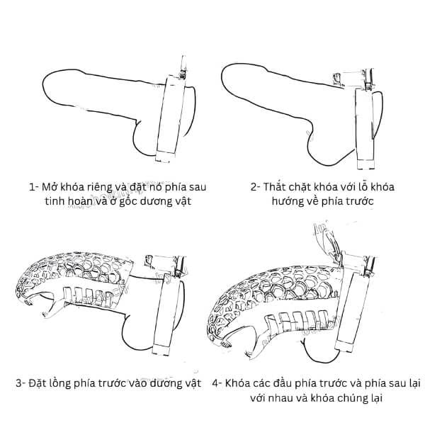 Khóa Trinh Tiết Dương Vật Hình Đầu Rắn Hổ Mang Dành Cho Nam