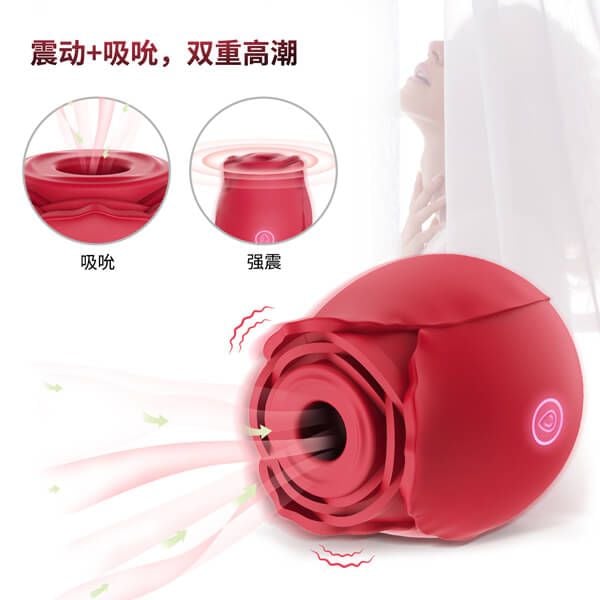 Máy bông hồng rung hút massage kích thích mô phỏng Oral sex