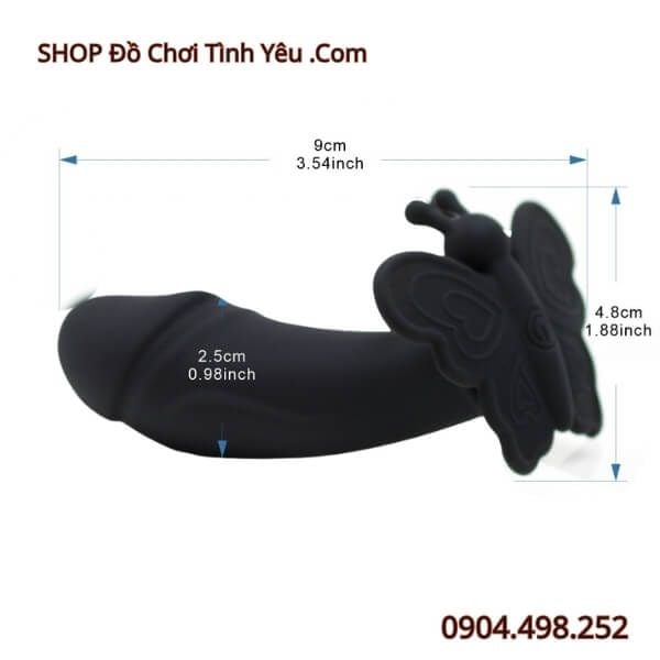 Máy Bướm Rung Dạng Dương Vật Mini Cắm Hậu Môn Có Điều Khiển