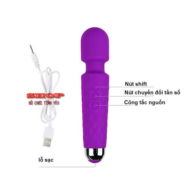 Máy chày rung silicone AV thủ dâm nữ 20 tần số 8 tốc độ