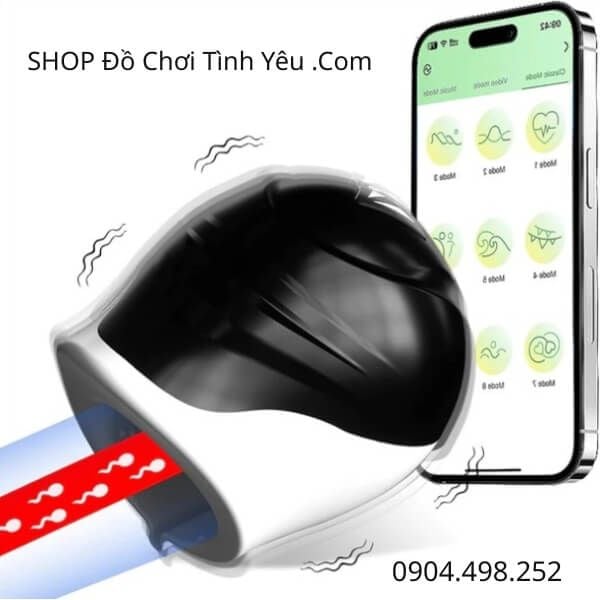 Máy Đeo Quy Đầu Luyện Tập Dương Vật Điều Khiển App IRON MAN