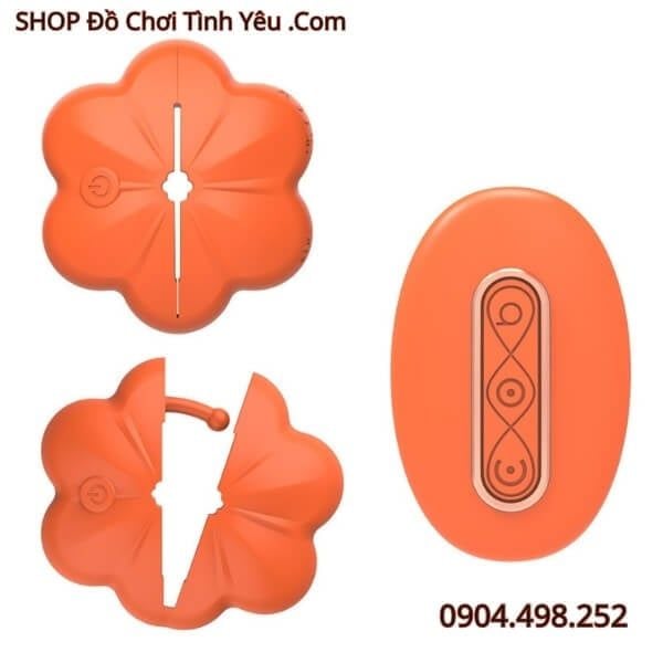 Máy Kẹp Đầu Ti Hình Hoa Rung 10 Chế Độ Có Điều Khiển Remote