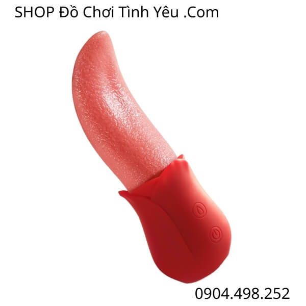 Máy Lưỡi Liếm Âm Đạo Mềm Mại Rung Massage Đá Hạt Le Cô Bé