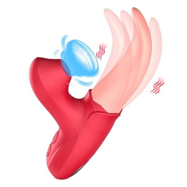 Máy Lưỡi Liếm Rung Động Cầm Tay Có Đầu Mút Thủ Dâm Cho Nữ