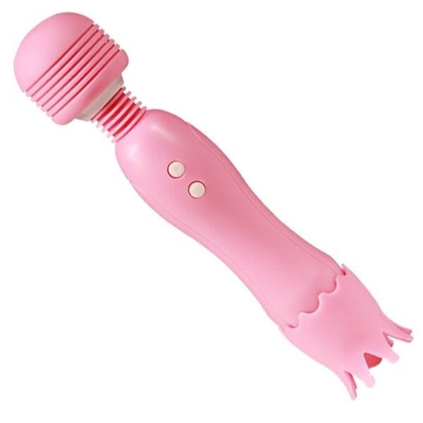 Máy Massage Cầm Tay Hai Đầu Rung Và Lưỡi Liếm Kích Thích