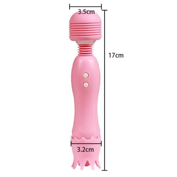 Máy Massage Cầm Tay Hai Đầu Rung Và Lưỡi Liếm Kích Thích