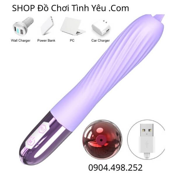 Máy Rung Lưỡi Liếm Cầm Tay Đa Tần Số Có Tỏa Nhiệt FOX V1