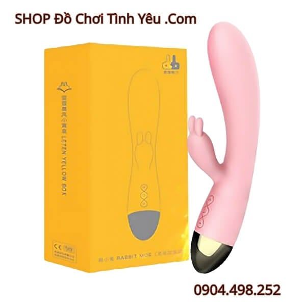 Máy Rung Kép Mạnh Tích Hợp Gia Nhiệt Kèm Đầu Tai Thỏ LETEN